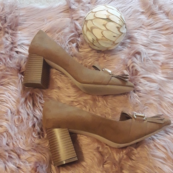 14th & Union Camel Block Heels 7.5 - Picture 2 of 7